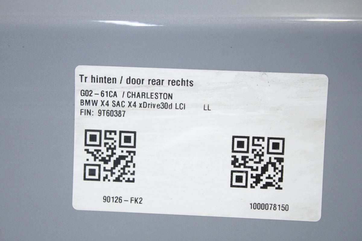 BMW X4 G02/X4 M F98 – højre bagdørskal C4P, oplyst 41517478344 – foto 4