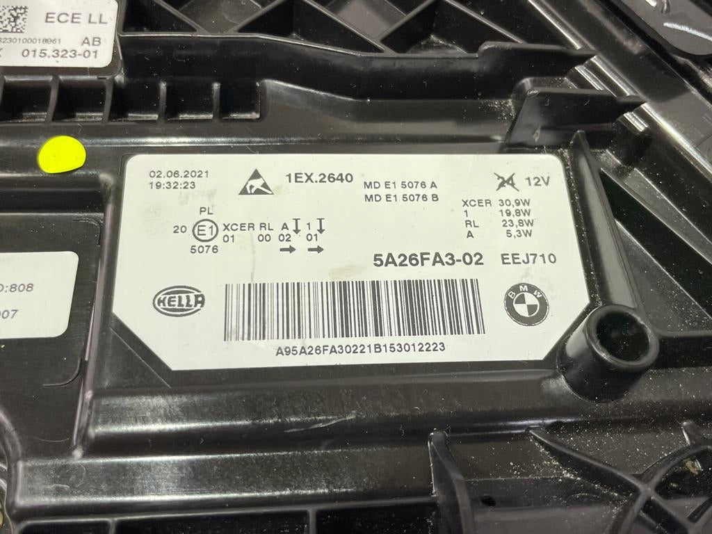 BMW G30/G31 LCI LED – original BMW HELLA 5A26FA3-02 mærkning