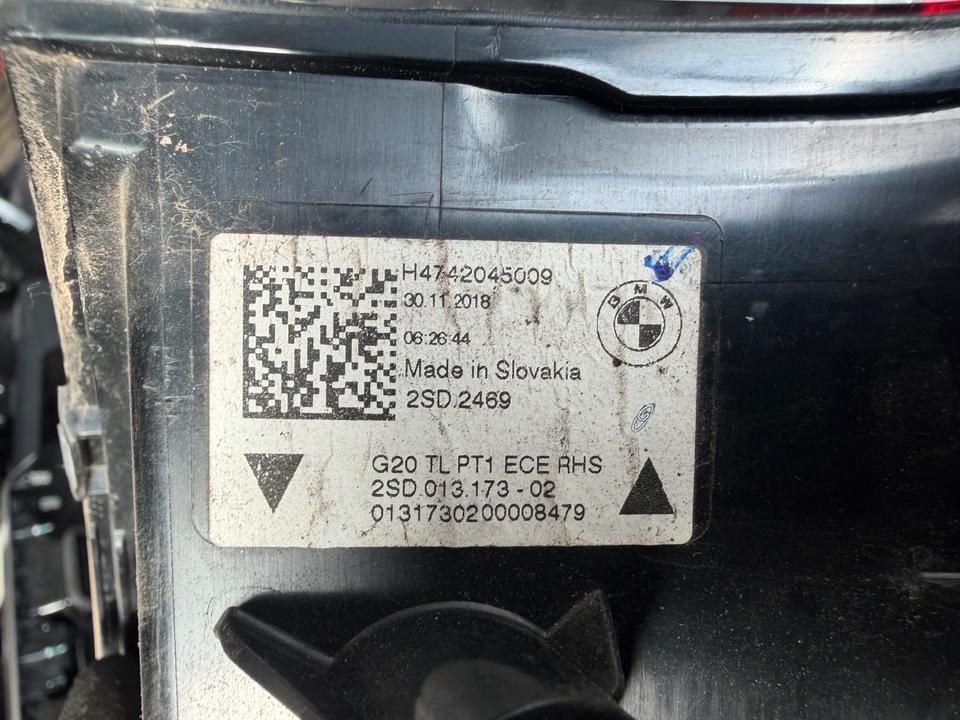 BMW G20 sedan før LCI – højre ydre LED-baglygte 7420450 ECE – foto 3