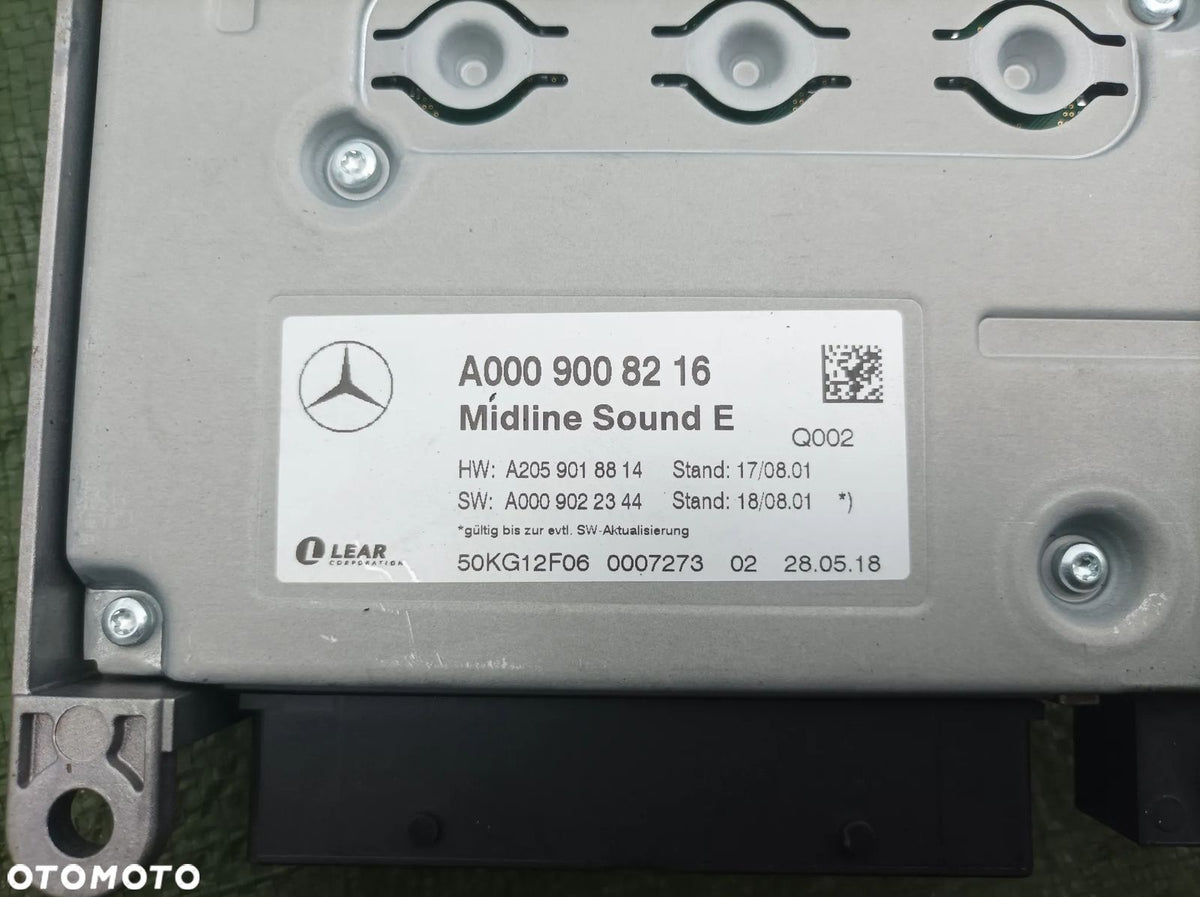 Mercedes originalmærkat A0009008216 Q002, hardware A2059018814