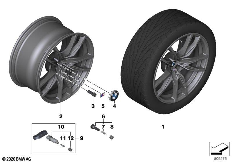 BMW OE 36108093830 – 3 Series G80 M3, 4 Series G82 M4, 4 Series G82 M4 LCI 18″ – originale fælge