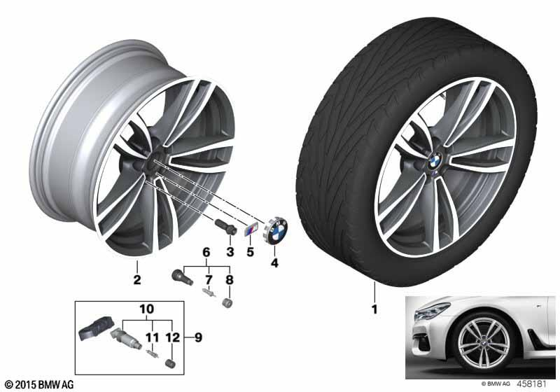 BMW OE 36117850580 – 6 Series G32 GT, 7 Series G11, 7 Series G12 19″ – originale fælge