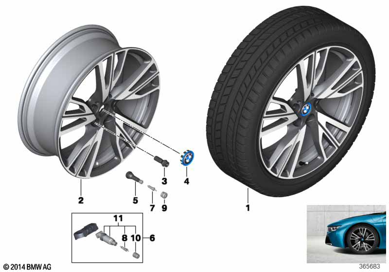 BMW Styling 470 – i8 i12, i8 I12 LCI, i8 I15 20″ – originale fælge
