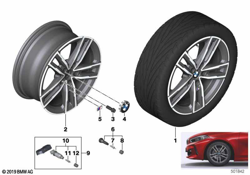 BMW Styling 550M – 1 Series F40, 2 Series F44 Gran Coupe 17″ – originale fælge