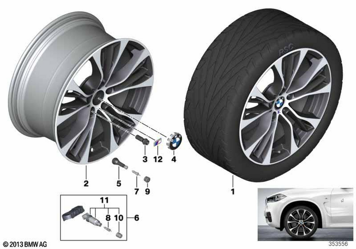 BMW Styling 599M – X5 F15, X6 F16 21″ – originale fælge