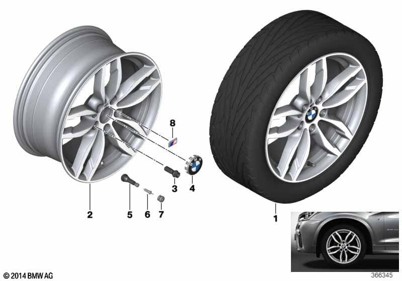 BMW Styling 622 – X3 F25, X4 F26 19″ – originale fælge