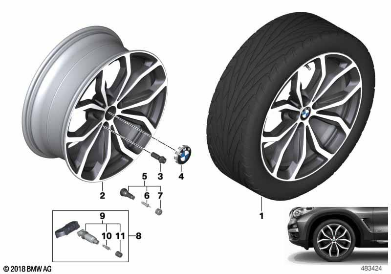 BMW Styling 695 – X3 G01, X3 G01 LCI, X4 G02 20″ – originale fælge
