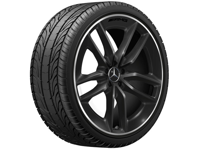 Mercedes-Benz AMG 5-dobbelteger fælg, High-sheen rim flange – A1674013600 22″ – originale fælge