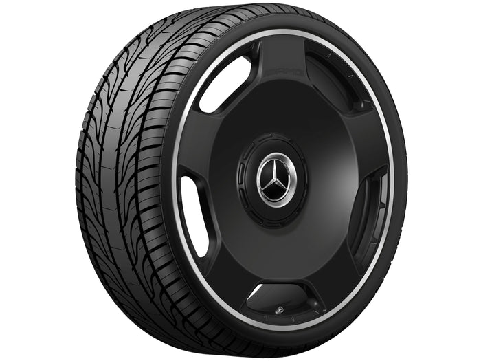 Mercedes-Benz AMG smedet fælg in a 5-hole design, High-sheen rim flange – A1674018700 23″ – originale fælge
