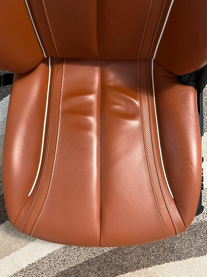 BMW F33 Cabriolet – annonceret par gulbrune læderforsæder med el/memory, uden airbags – foto 3 af 9