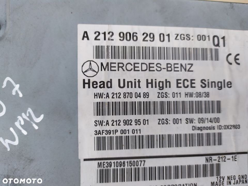 Mercedes E-Klasse W212 – radioenhed A2129062901