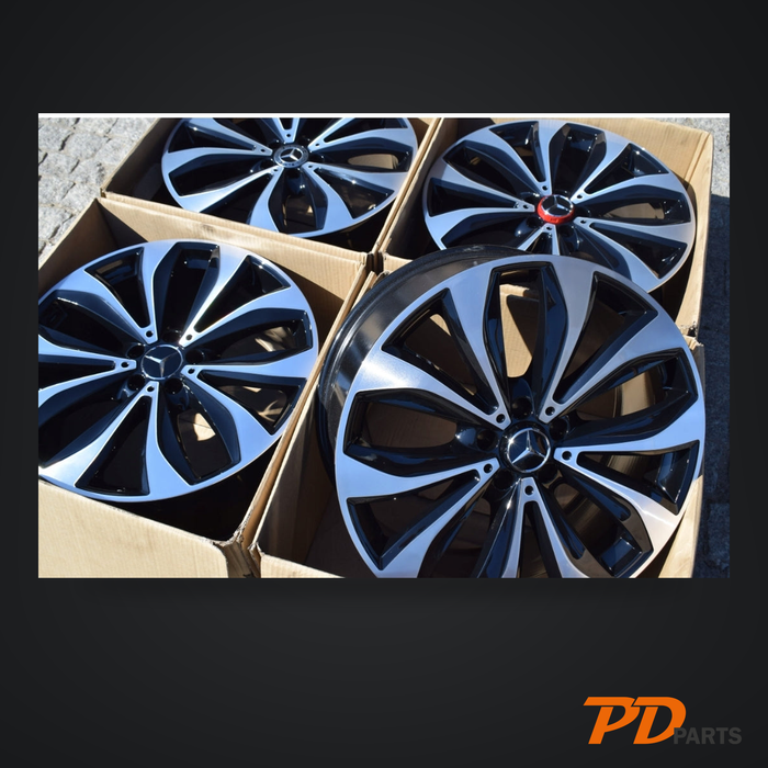 Mercedes-Benz 20" fælge – 8,5J ET40 – blank sort med poleret front