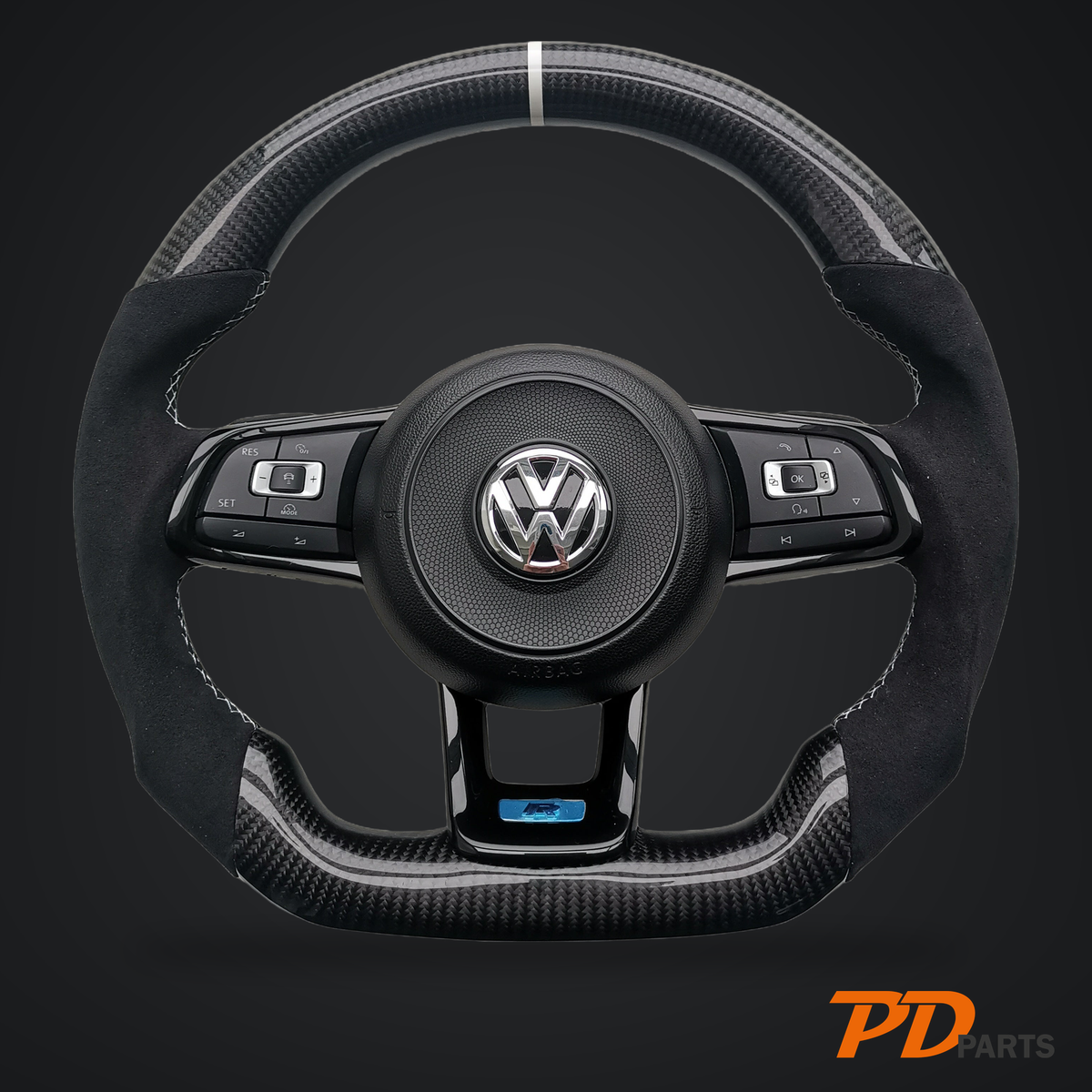 VW carbon/Alcantara/læder Rat