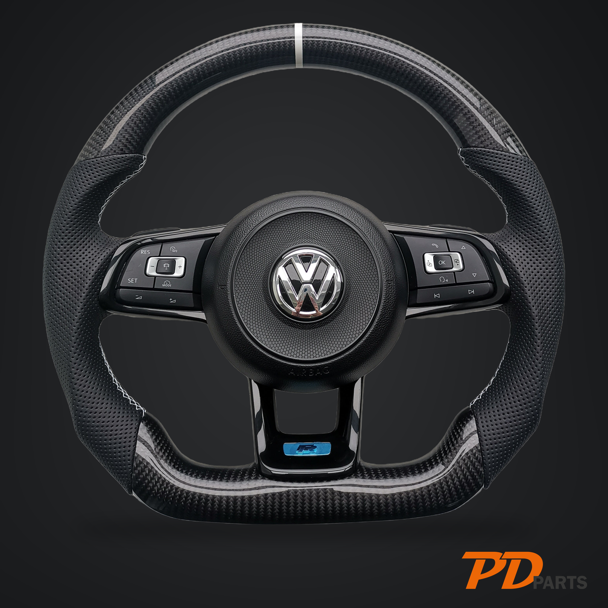 VW carbon/Alcantara/læder Rat
