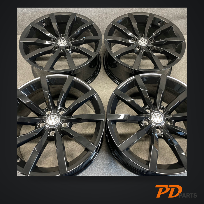 VW Monterey 18" fælge – 8J ET44 – blank sort model: monterey