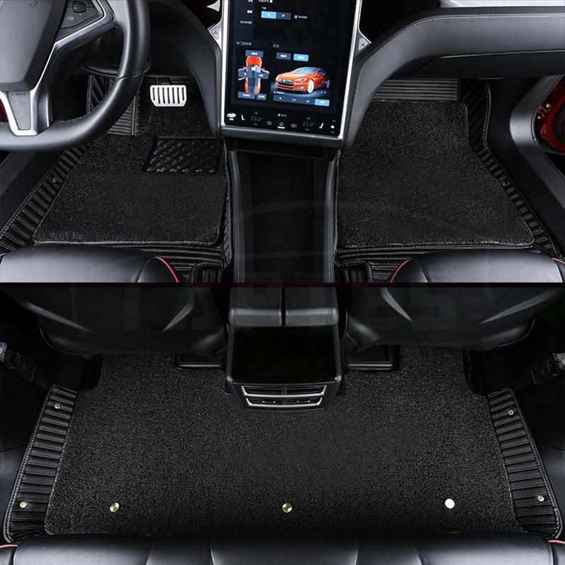 Gulvmåtter til Tesla Model X med 6 sæder – leverandørens produktfoto