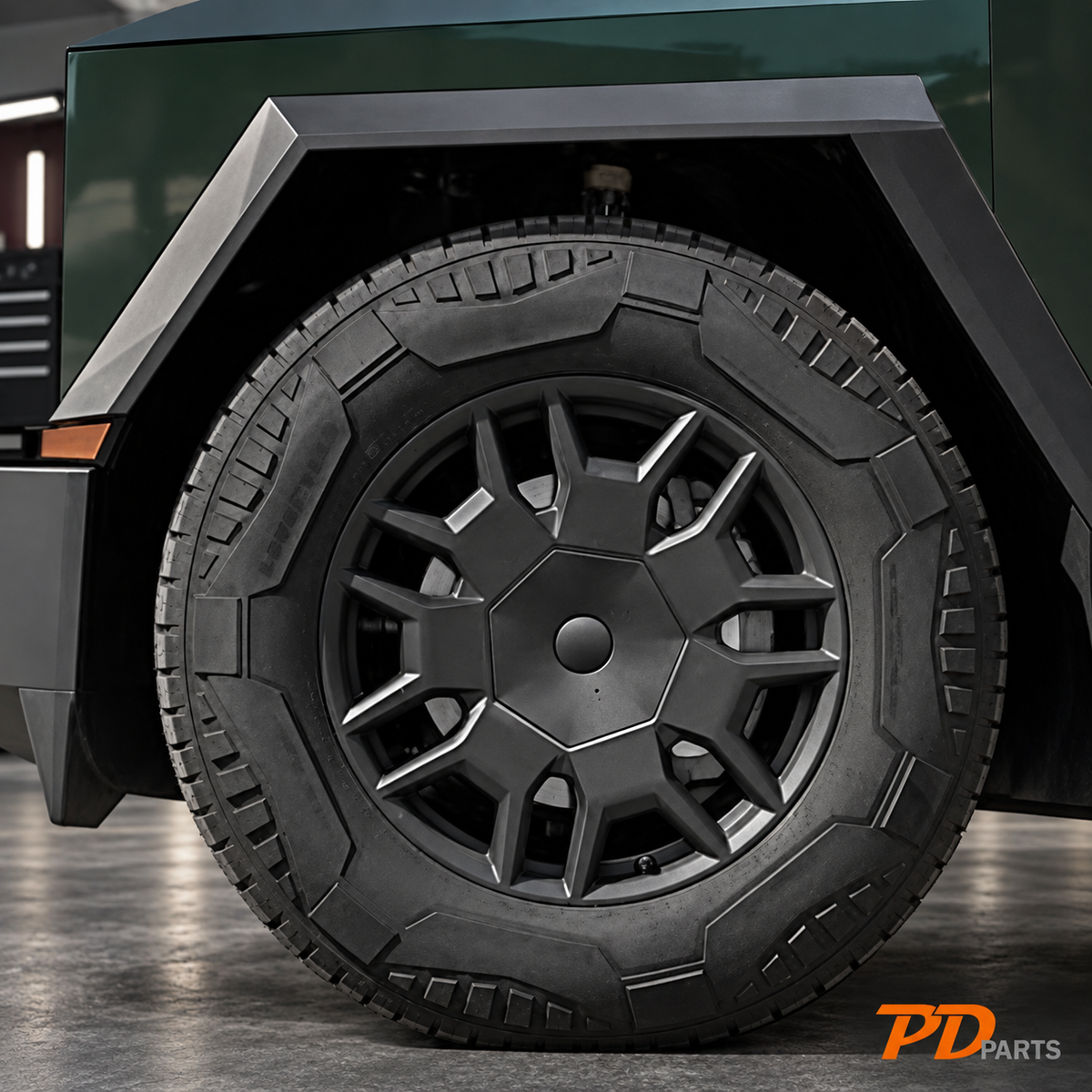 Navkapsler til Tesla Cybertruck 2024–2025 – 4 stk. – PDParts miljøbillede