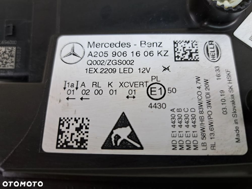 Mercedes C-Klasse W205 facelift – højre Multibeam LED-forlygte