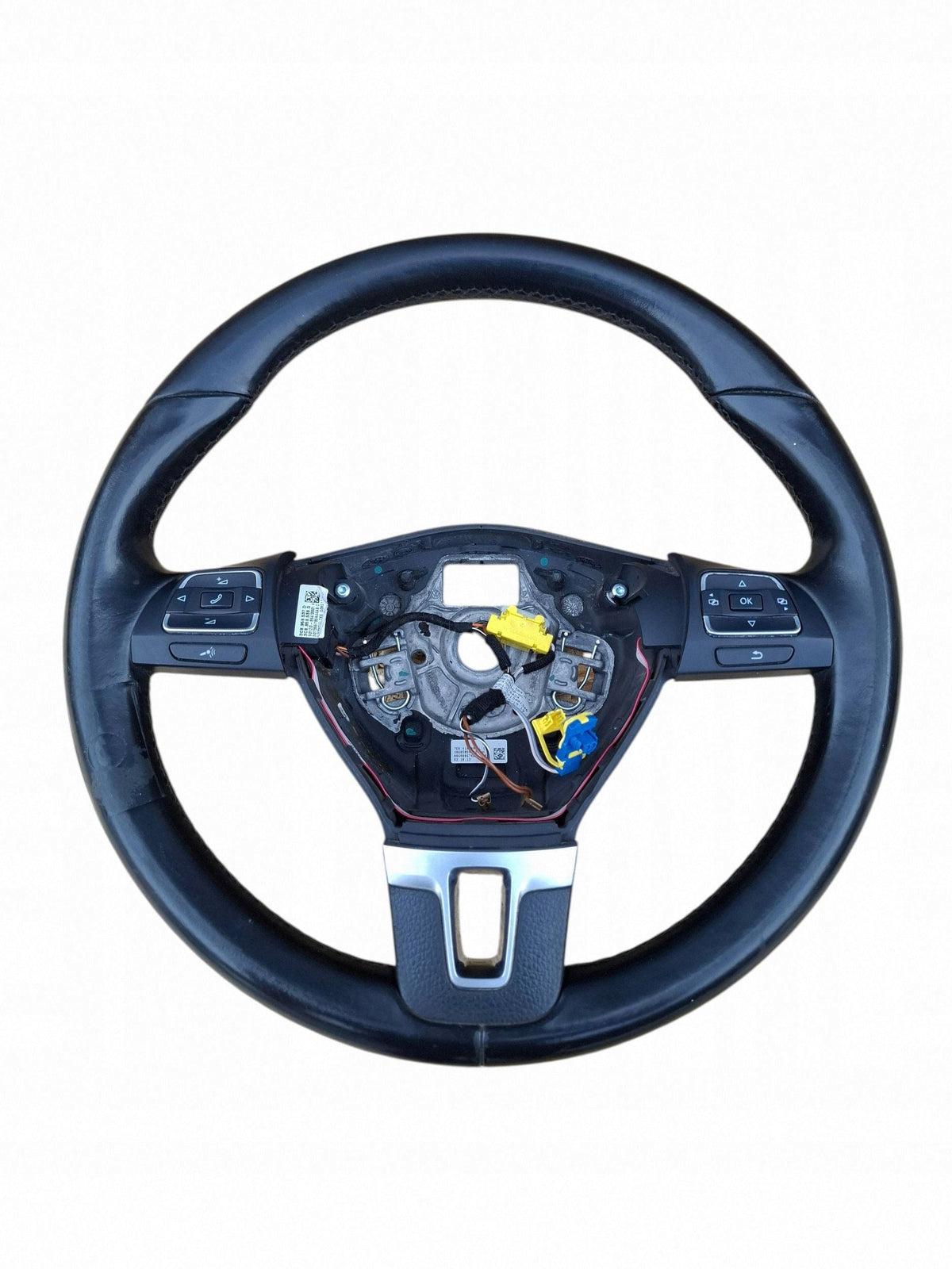 Originalfoto af den konkrete brugte del – VW Transporter T5 facelift læderrat 7E0419091L – brugt